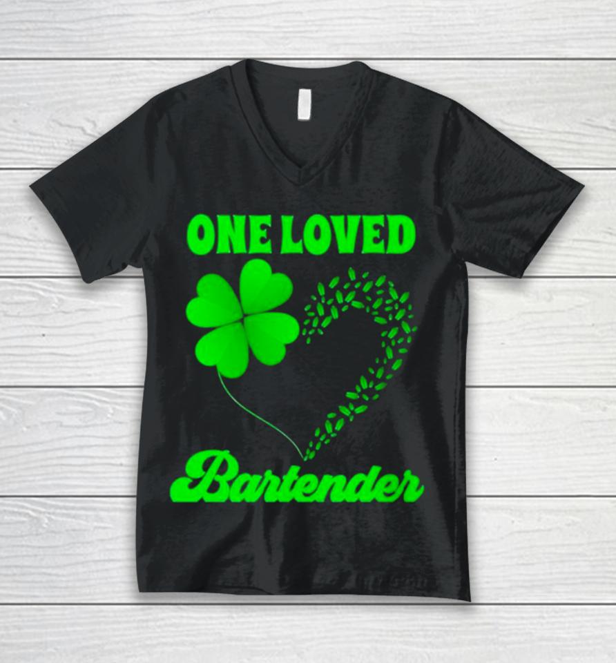 Clove Heart One Loved Bartender Unisex V-Neck T-Shirt