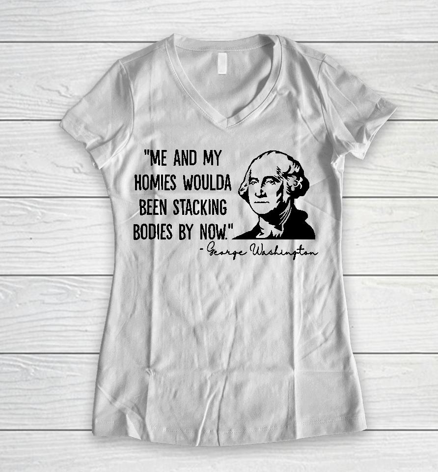 Clown World George Washington &Amp; His Homies Women V-Neck T-Shirt