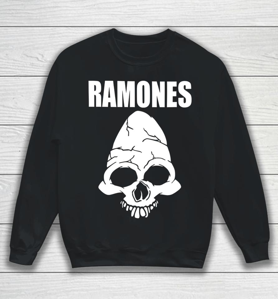 Cm Punk Wearing Ramones Skull Sweatshirt
