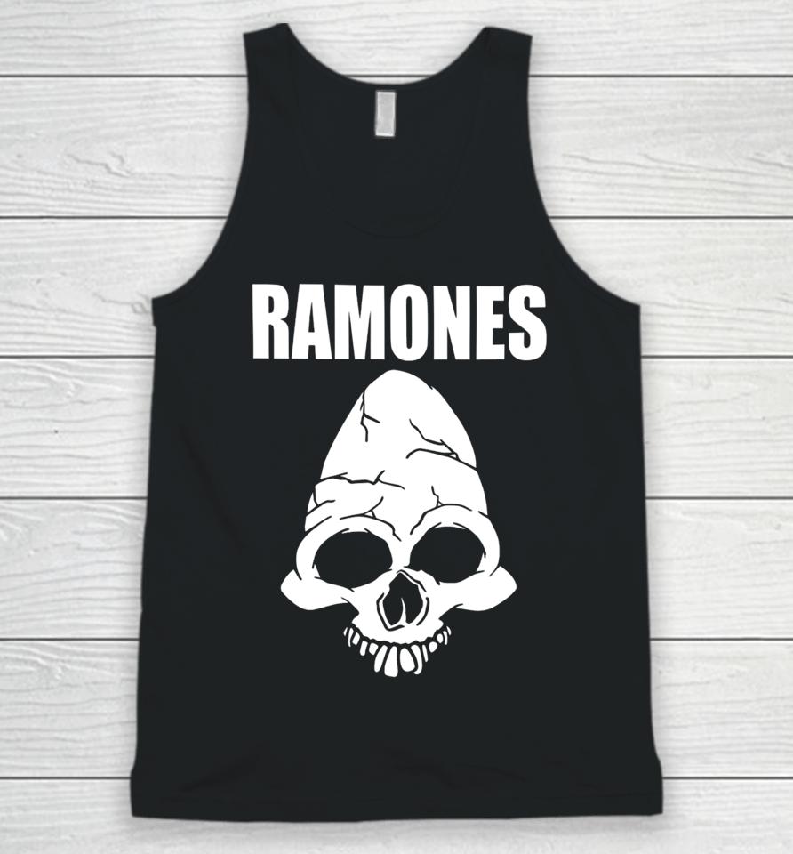 Cm Punk Wearing Ramones Skull Unisex Tank Top