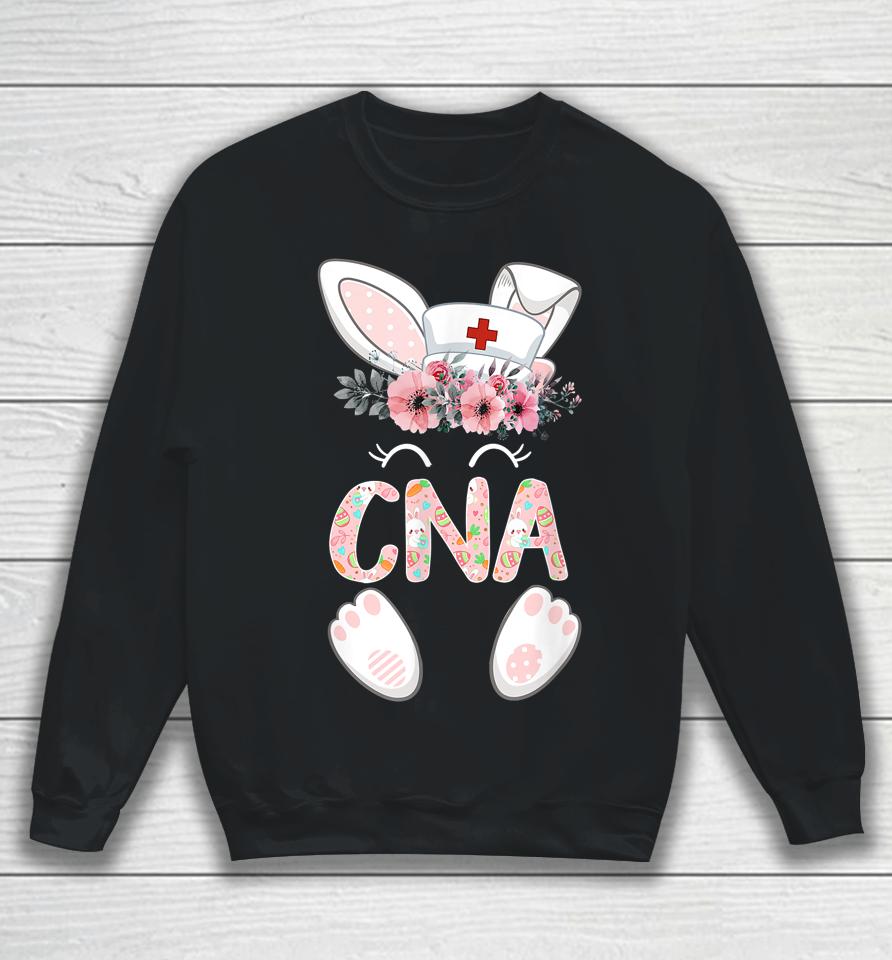 Cna Easter Nurse Floral Bunny Sweatshirt