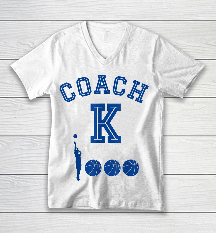 Coach K 1000 Unisex V-Neck T-Shirt