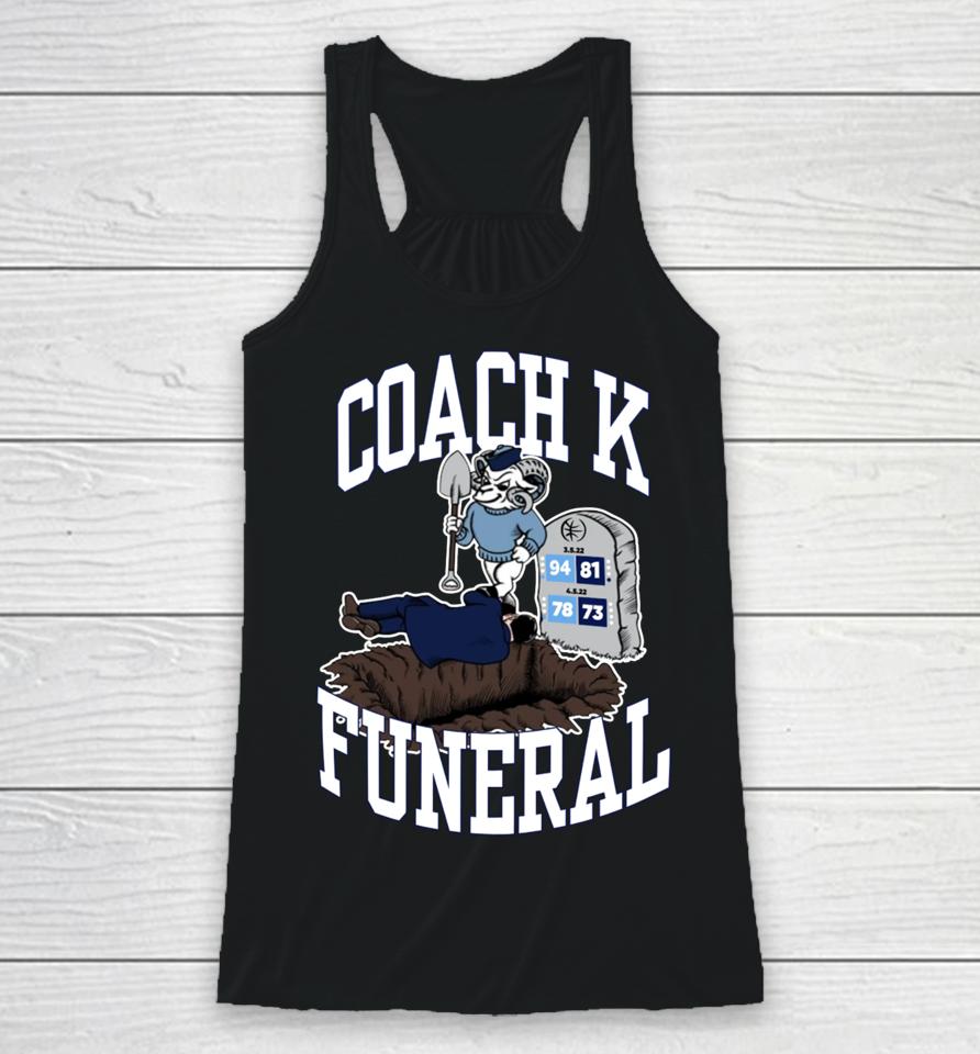 Coach K Funeral Racerback Tank