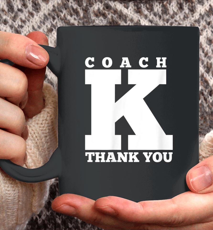 Coach K Retirement Coffee Mug