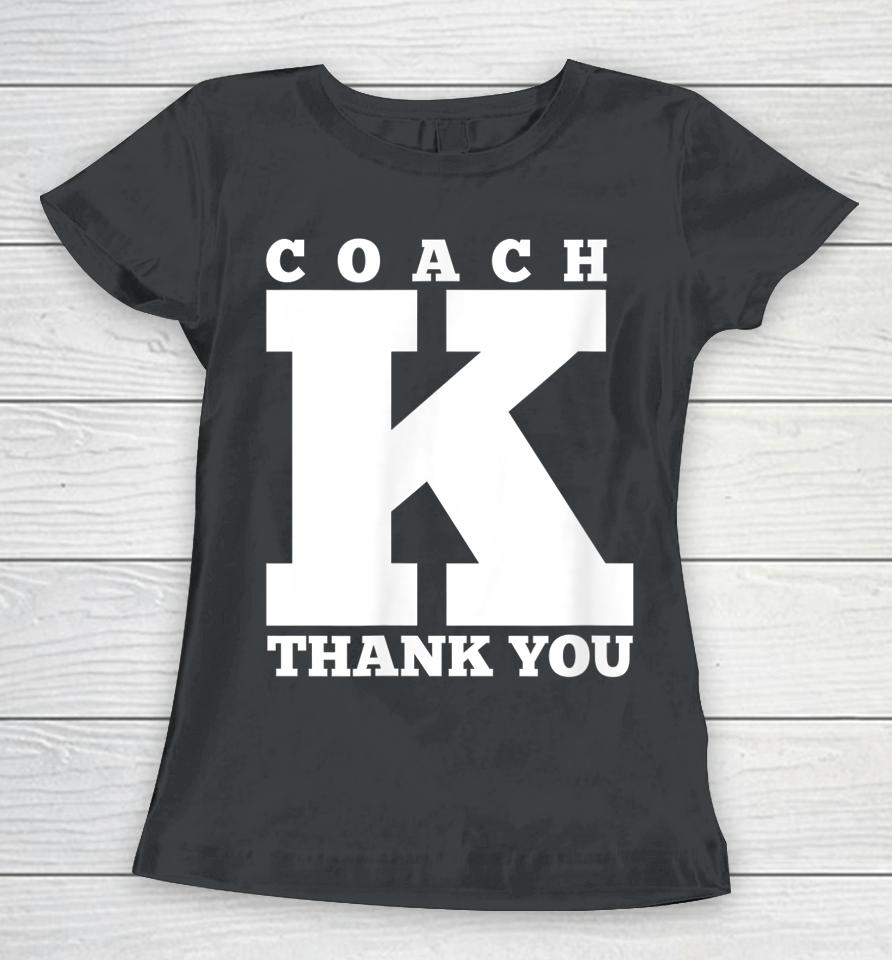 Coach K Retirement Women T-Shirt