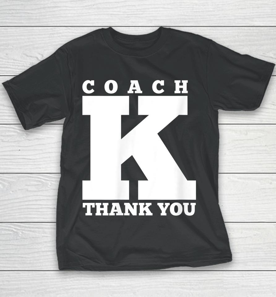 Coach K Retirement Youth T-Shirt