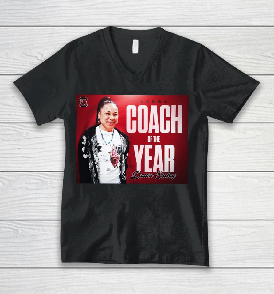 Coach Of The Year Dawn Staley Unisex V-Neck T-Shirt