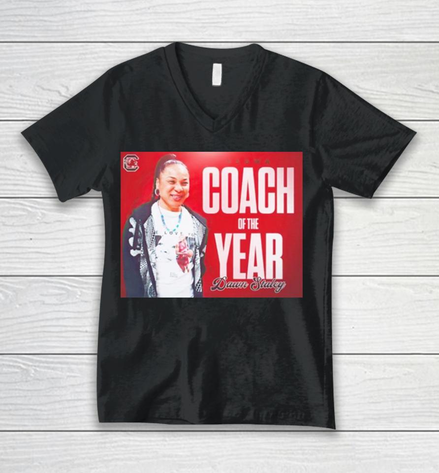 Coach Of The Year Dawn Staley South Carolina Gamecocks Unisex V-Neck T-Shirt