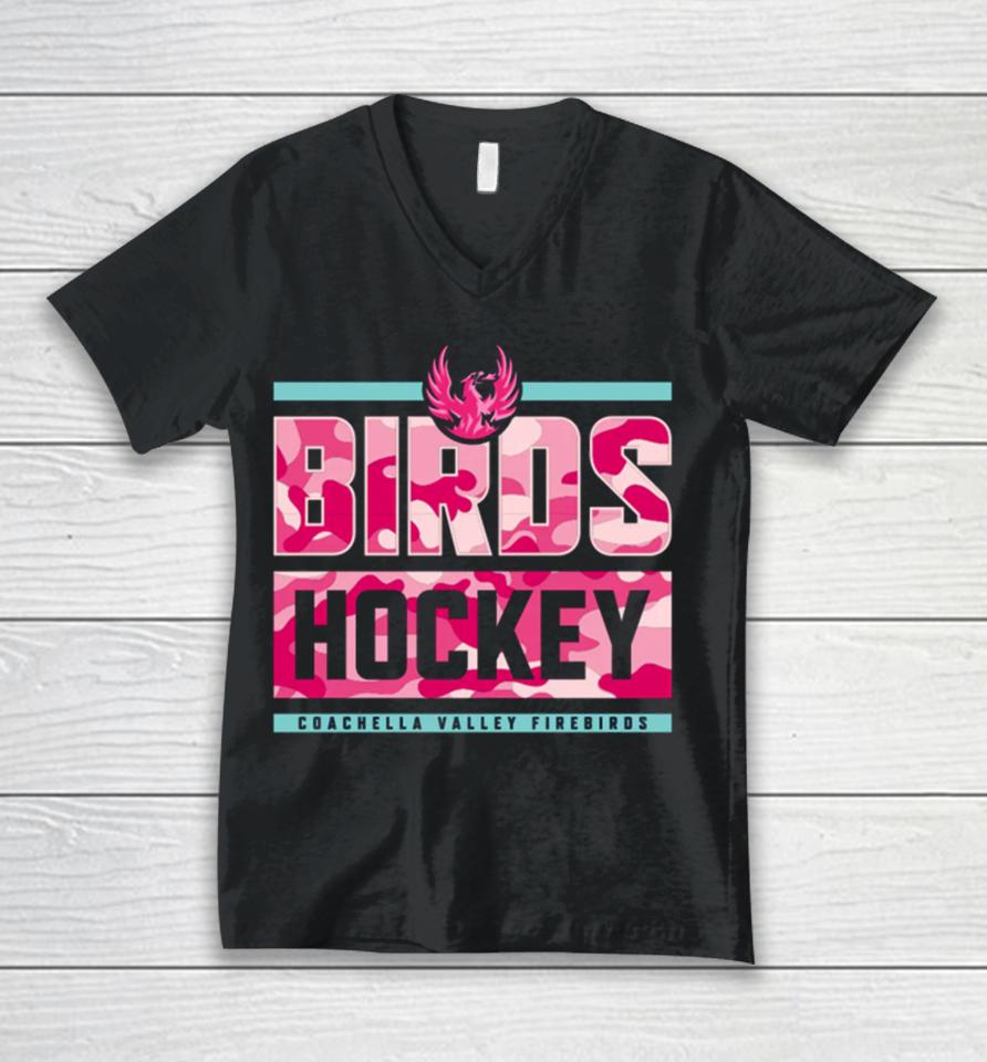 Coachella Valley Firebirds Pink In The Rink Unisex V-Neck T-Shirt
