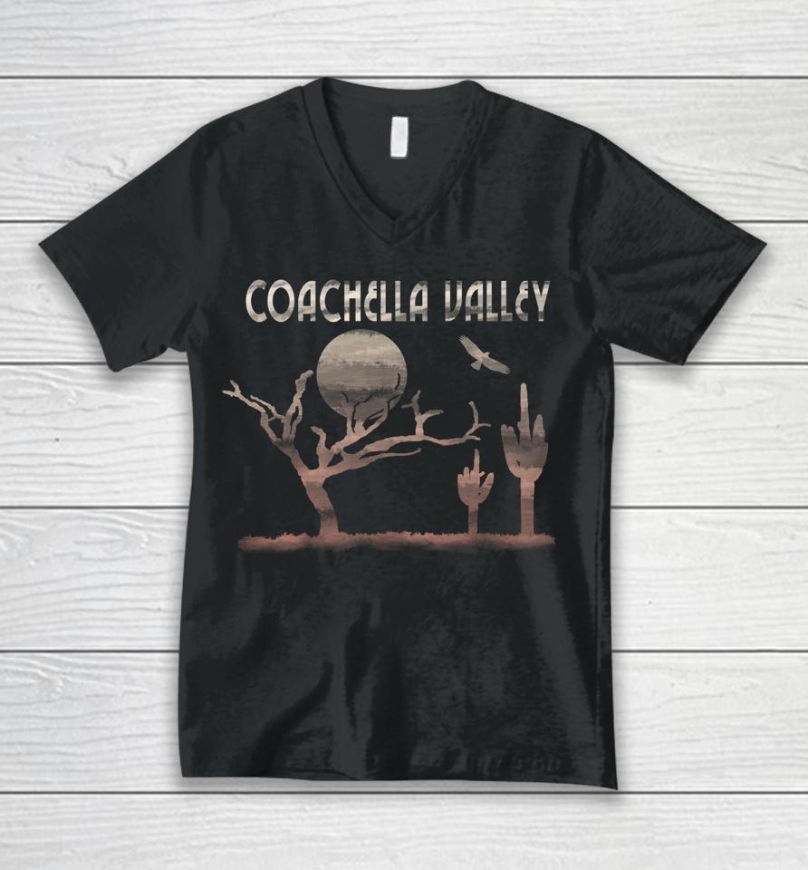 Coachella Valley Vintage Desert Unisex V-Neck T-Shirt