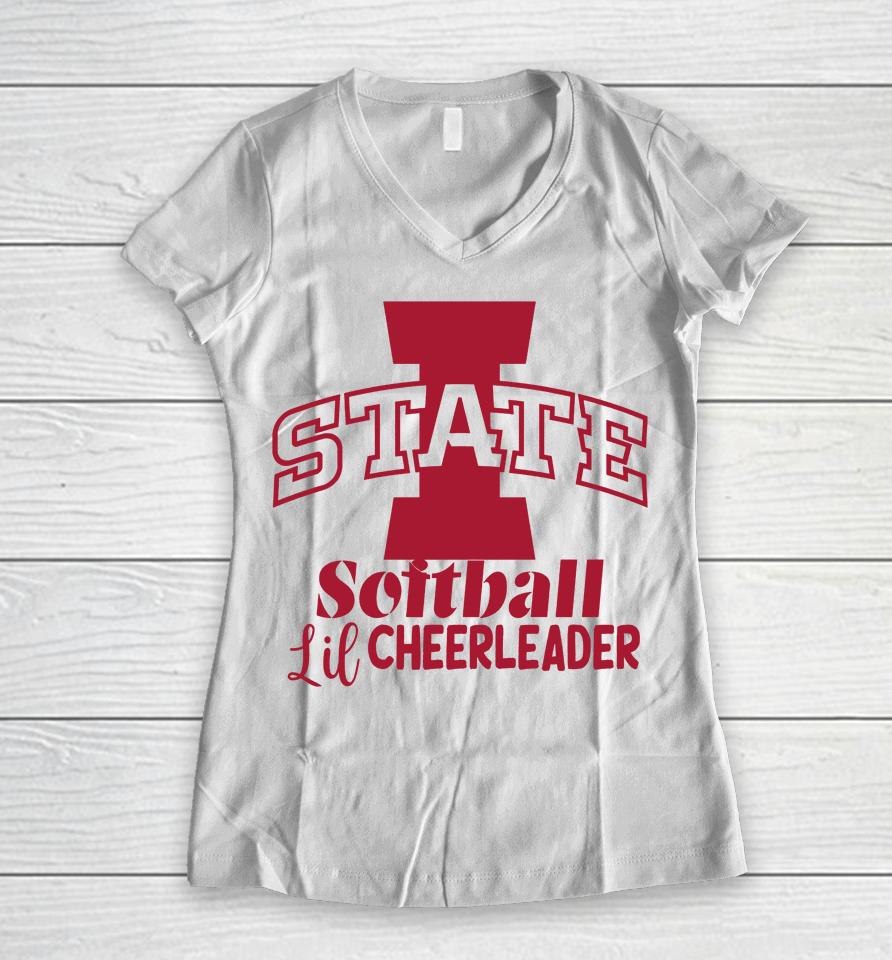 Coachpinkerton Iowa State So It Ball Lil Cheerleader Women V-Neck T-Shirt