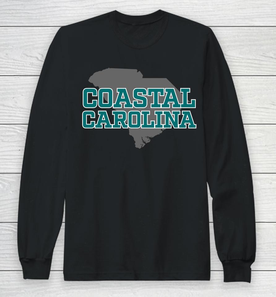 Coastal Carolina Teal South Carolina State Long Sleeve T-Shirt