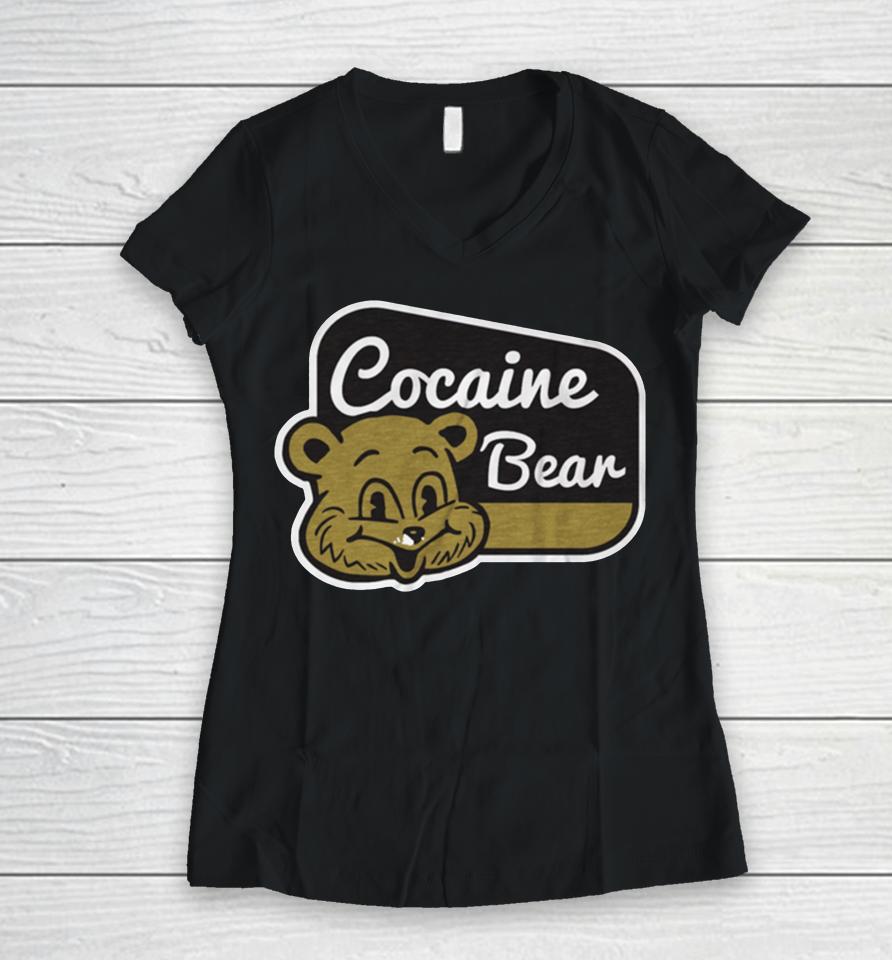 Cocaine Bear Such Good Luck Women V-Neck T-Shirt