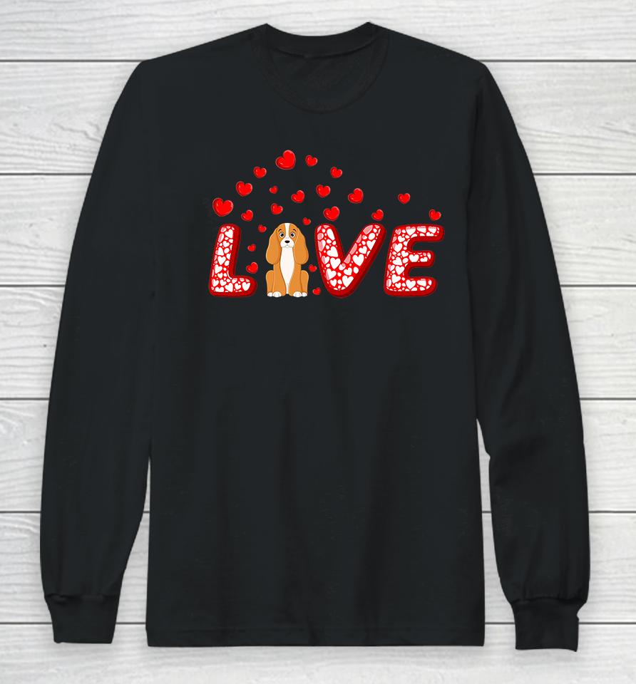 Cocker Spaniel Dog Lover Heart Love Cocker Spaniel Valentine Premium Long Sleeve T-Shirt