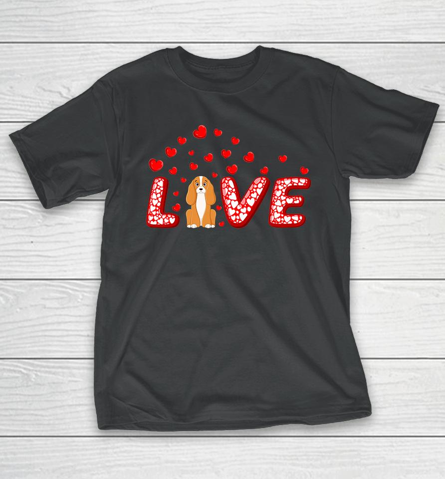Cocker Spaniel Dog Lover Heart Love Cocker Spaniel Valentine Premium T-Shirt