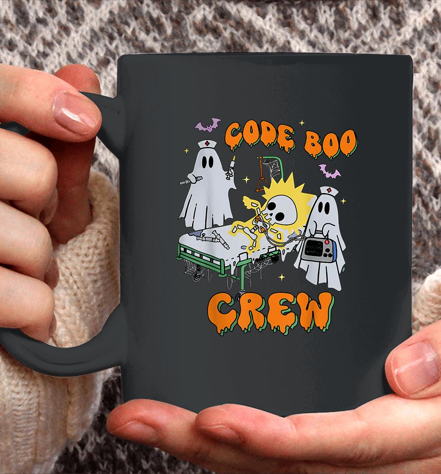 Code Boo Crew Funny Ghost Nurse Halloween Costume Nursing Coffee Mug