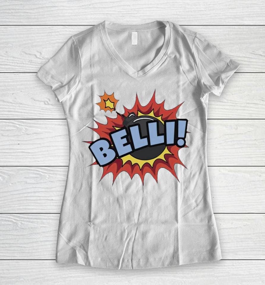 Cody Bellinger Chicago Cubs Belli Bomb Women V-Neck T-Shirt