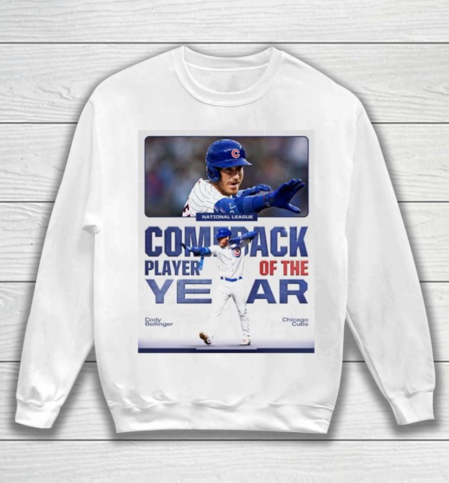 Cody Bellinger Chicago Cubs National League Comeback Player Of The Year Sweatshirt