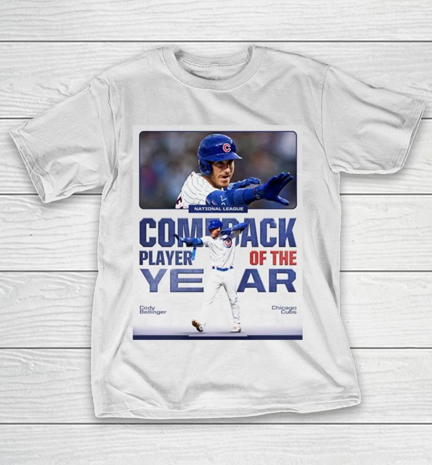 Cody Bellinger Chicago Cubs National League Comeback Player Of The Year T-Shirt