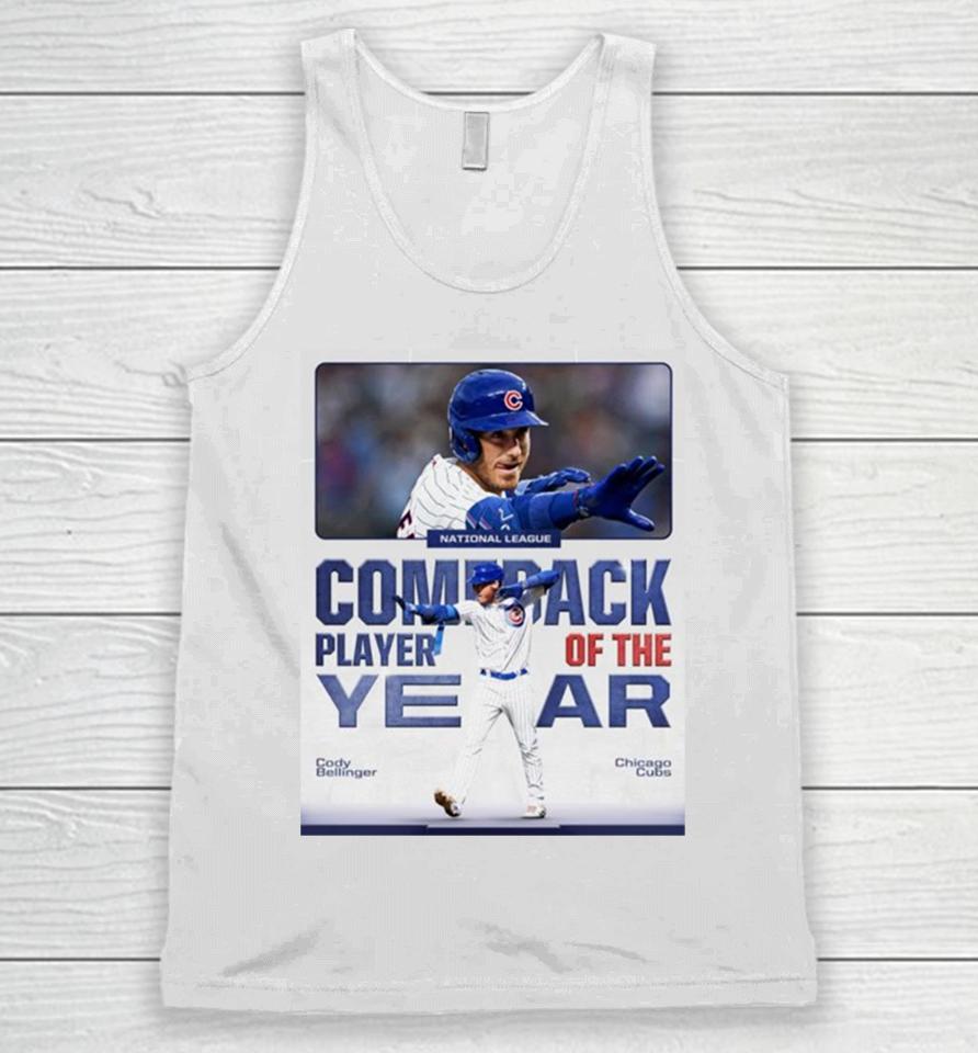 Cody Bellinger Chicago Cubs National League Comeback Player Of The Year Unisex Tank Top