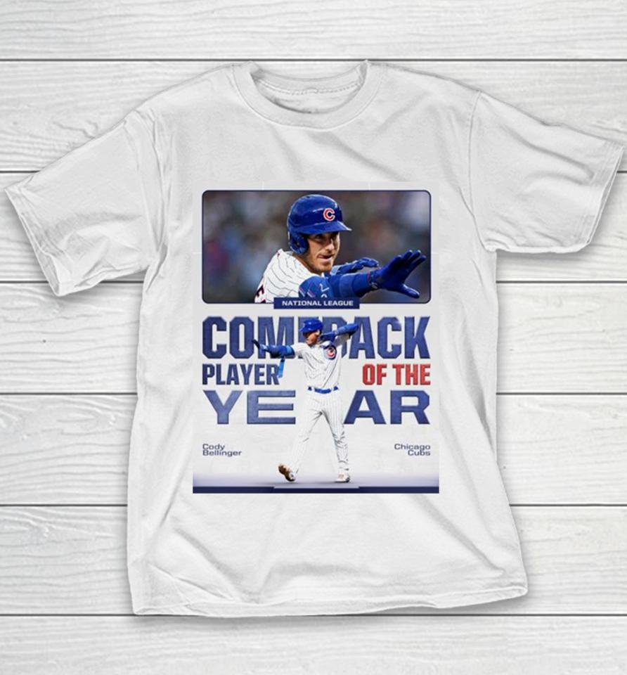 Cody Bellinger Chicago Cubs National League Comeback Player Of The Year Youth T-Shirt