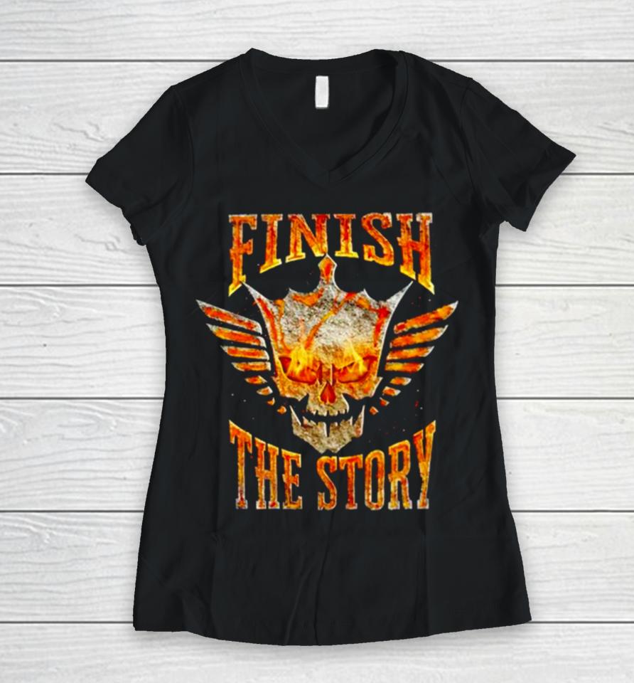 Cody Rhodes Finish The Story Women V-Neck T-Shirt