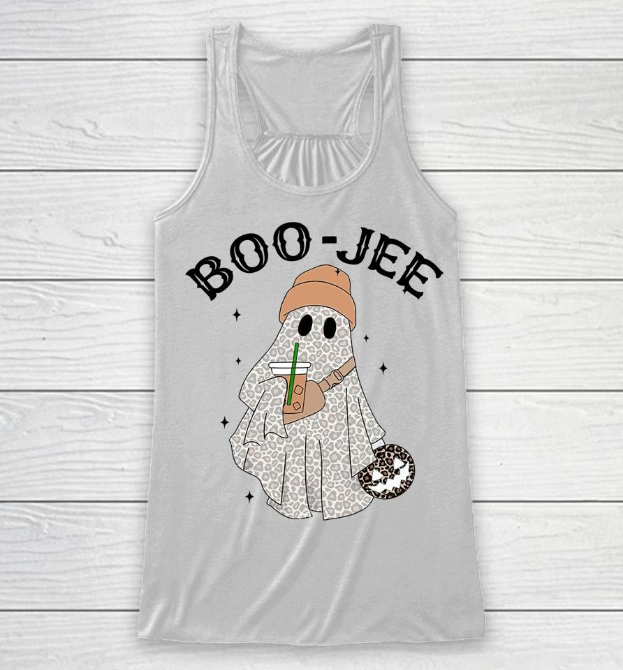 Coffee Lovers Cute Ghost Halloween Costume Boujee Boo-Jee Racerback Tank