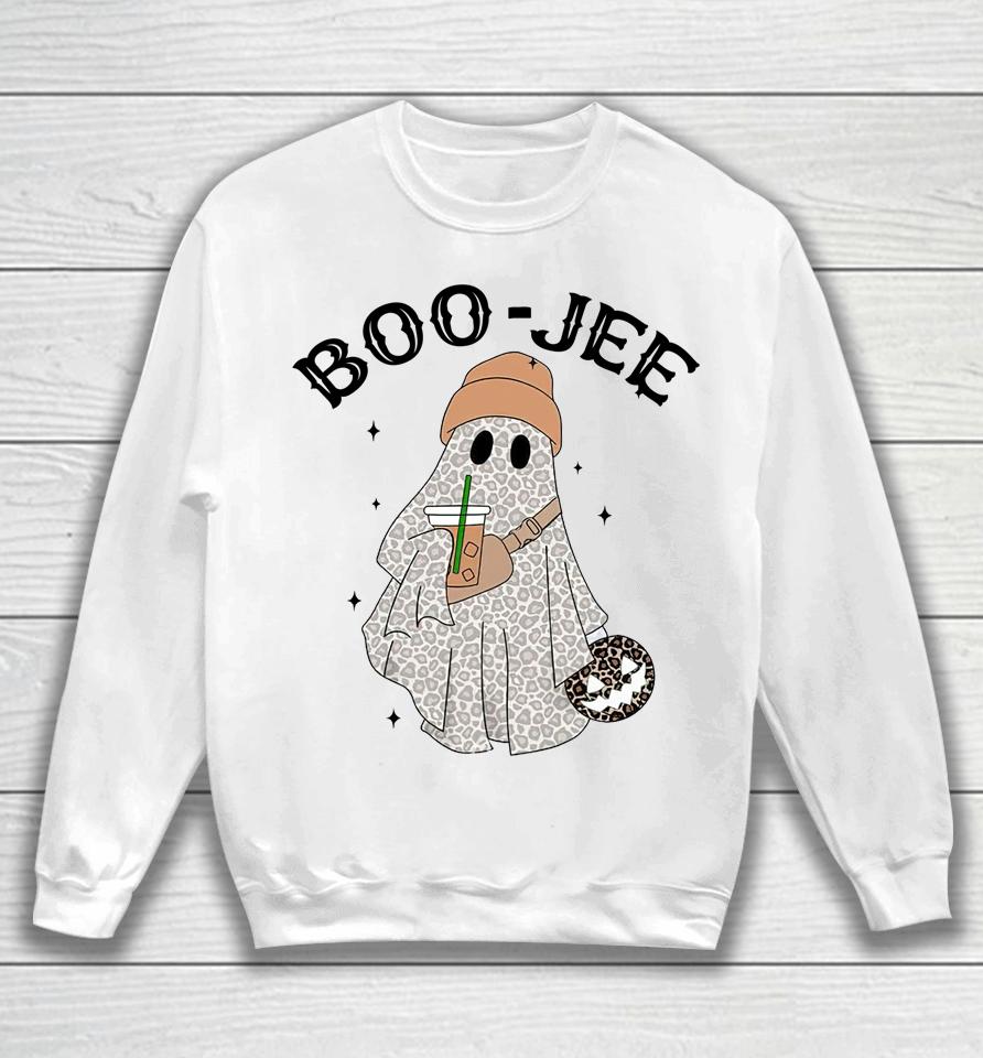 Coffee Lovers Cute Ghost Halloween Costume Boujee Boo-Jee Sweatshirt