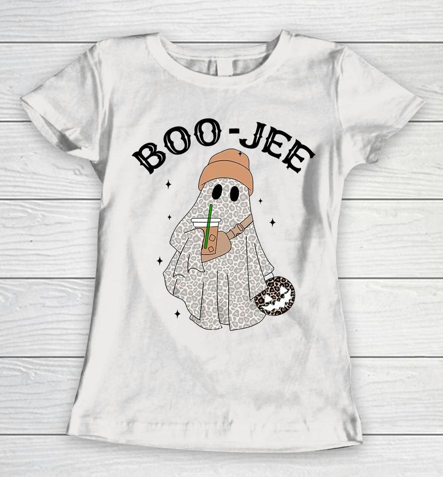 Coffee Lovers Cute Ghost Halloween Costume Boujee Boo-Jee Women T-Shirt