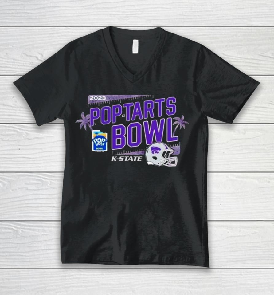 College Football Bowl Games 2023 Pop Tarts Bowl Kansas State Wildcats Helmet Unisex V-Neck T-Shirt