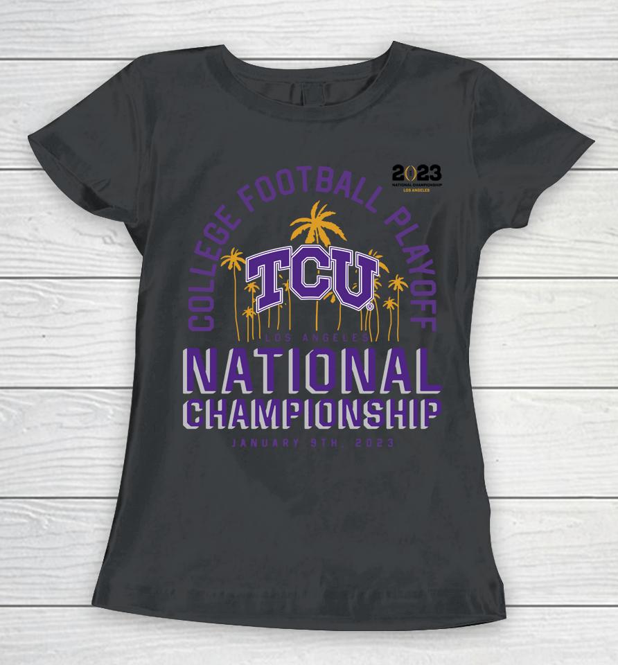 College Football Playoff 2023 Tcu Horned Frogs National Championship Game Return Run Women T-Shirt