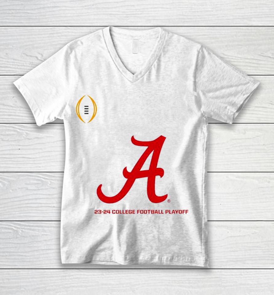 College Football Playoff Washington 23 24 Alabama Crimson Tide Unisex V-Neck T-Shirt