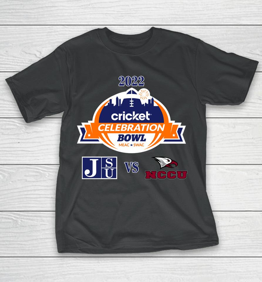 College Football Shop Jsu Vs Nc Central Eagles Matchup Celebration Bowl 2022 T-Shirt