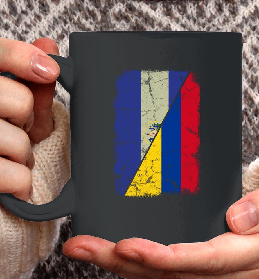 Colombian And Salvadorean Flag Together Mixed Family Roots Coffee Mug