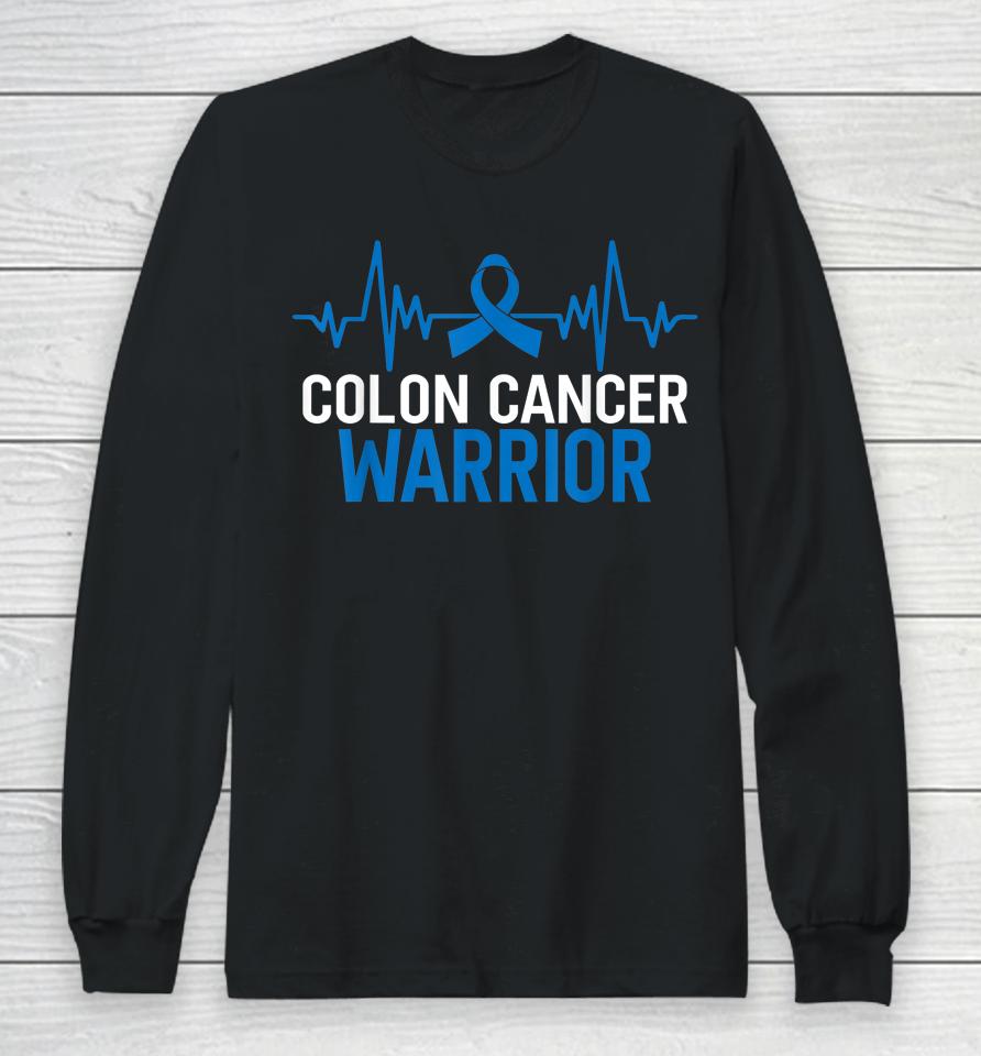 Colon Cancer Warrior Bleu Cancer Long Sleeve T-Shirt