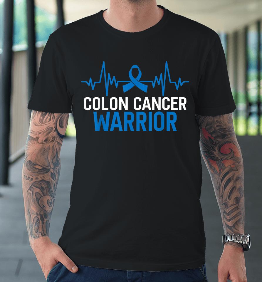 Colon Cancer Warrior Bleu Cancer Premium T-Shirt