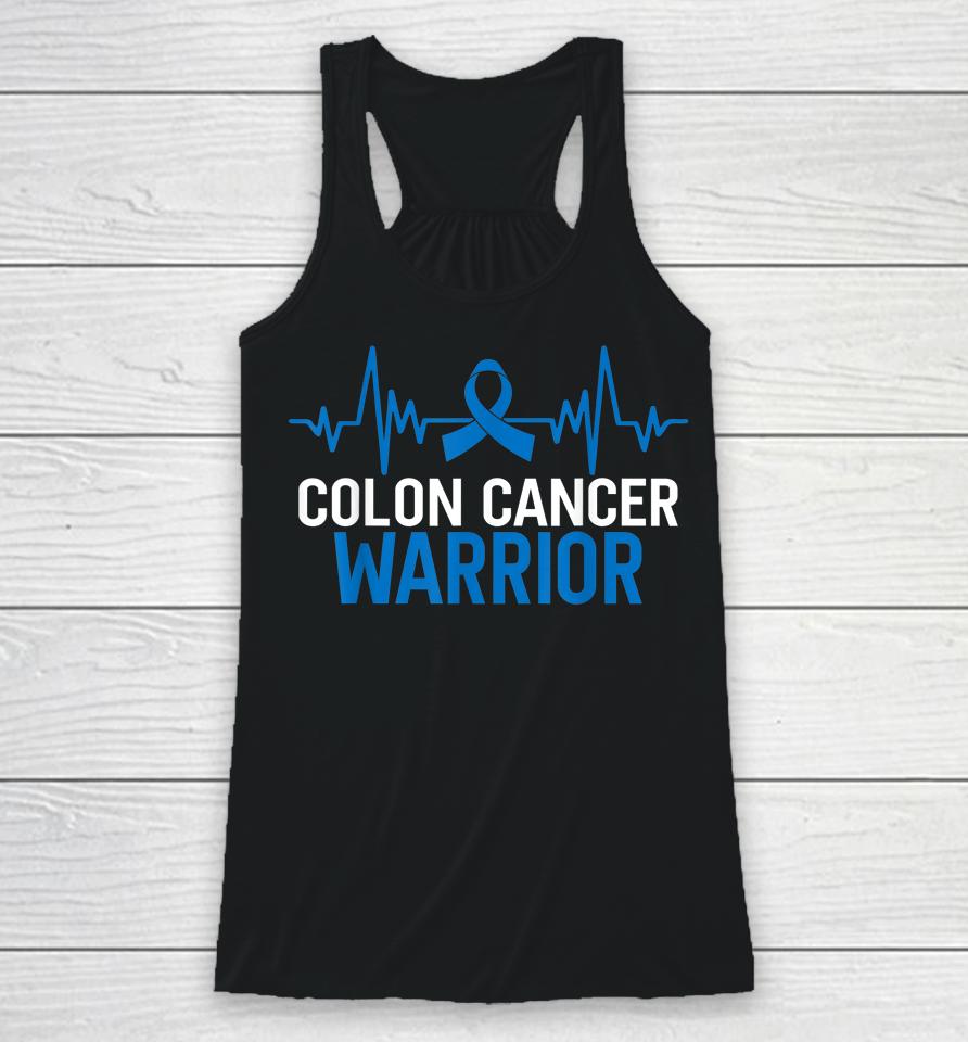 Colon Cancer Warrior Bleu Cancer Racerback Tank