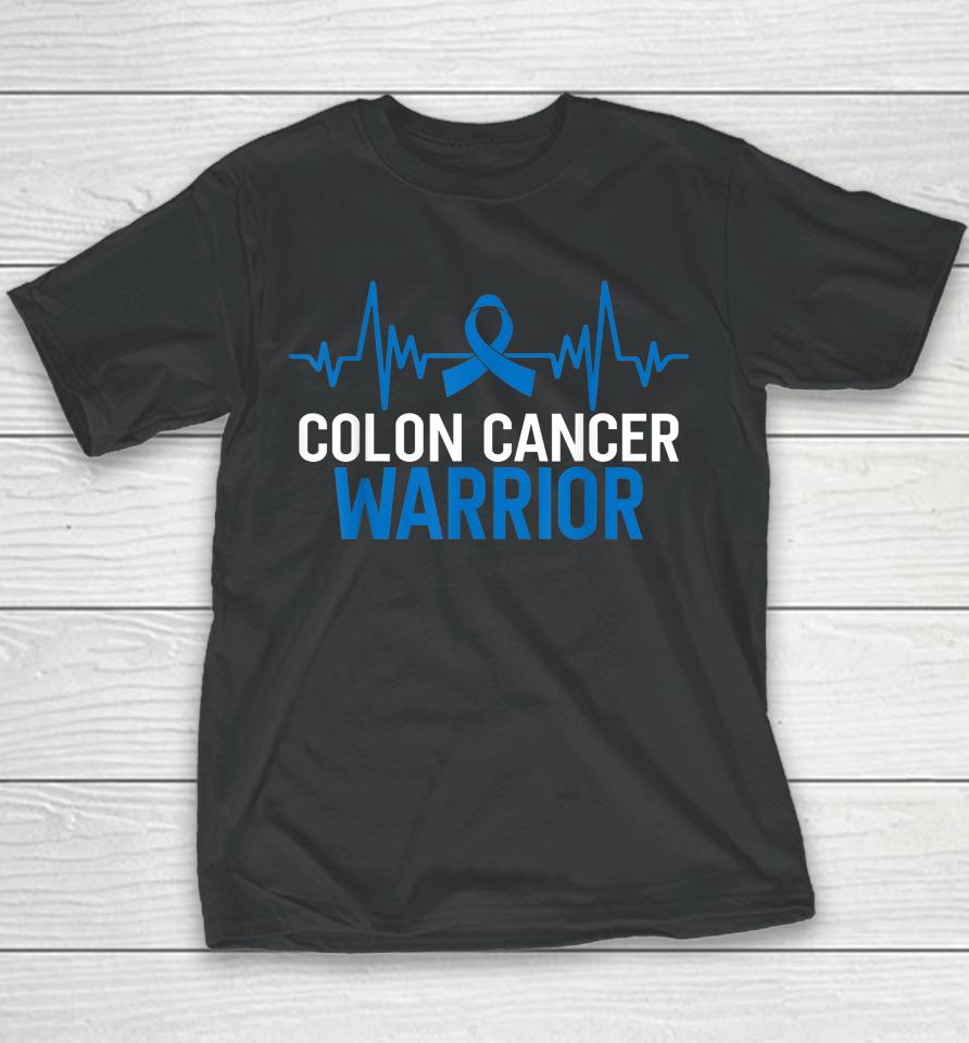 Colon Cancer Warrior Bleu Cancer Youth T-Shirt