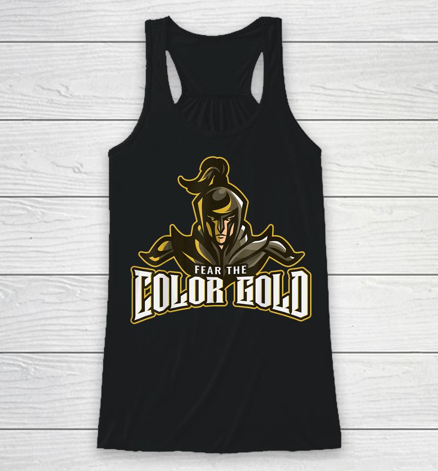Color Gold Fear Knights Novelty Dragon Racerback Tank