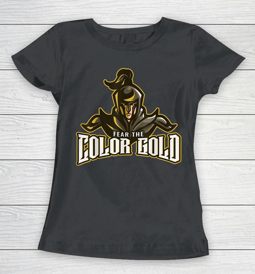 Color Gold Fear Knights Novelty Dragon Women T-Shirt