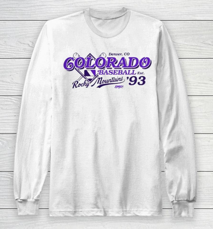 Colorado Baseball Rocky Mountains City Long Sleeve T-Shirt