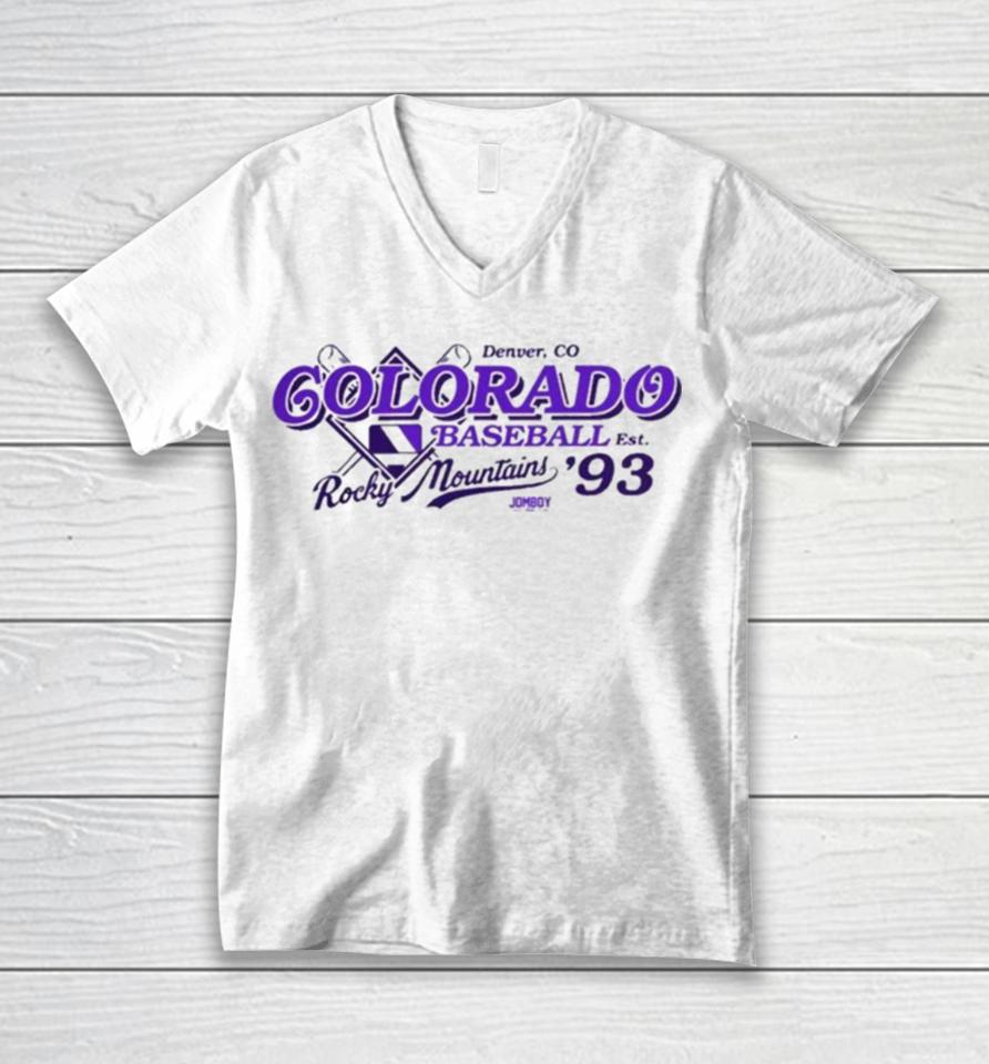 Colorado Baseball Rocky Mountains City Unisex V-Neck T-Shirt