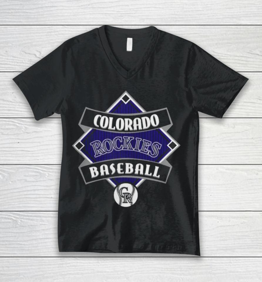 Colorado Rockies Fanatics Branded Cooperstown Collection Field Play Unisex V-Neck T-Shirt