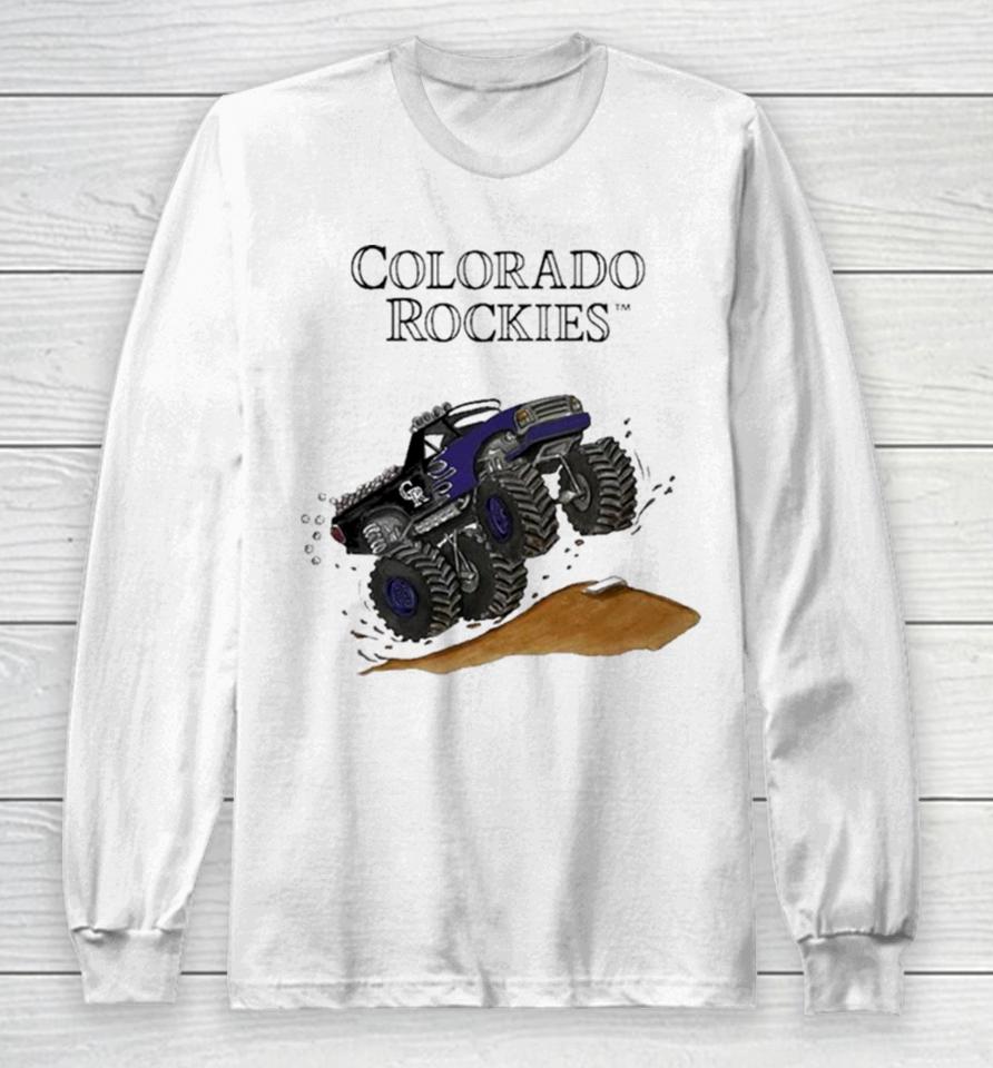 Colorado Rockies Monster Truck Mlb Long Sleeve T-Shirt