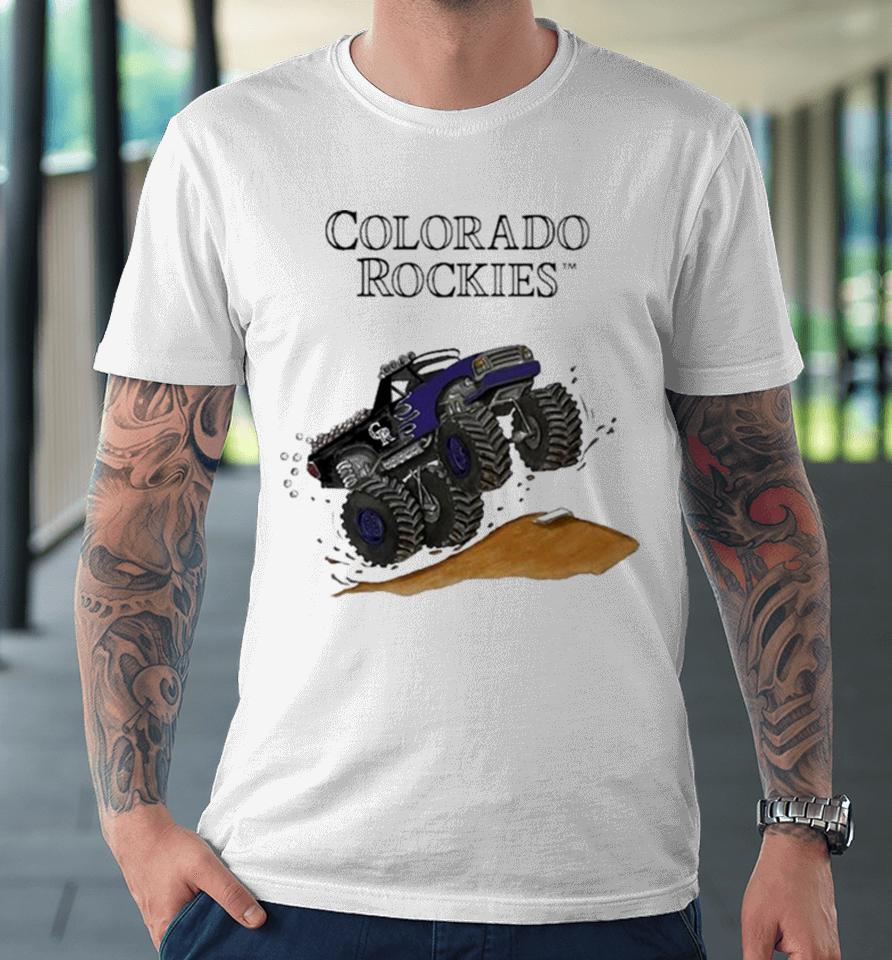 Colorado Rockies Monster Truck Mlb Premium T-Shirt