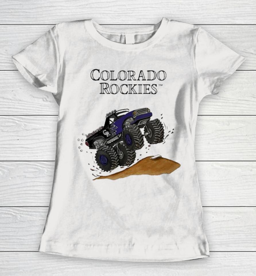 Colorado Rockies Monster Truck Mlb Women T-Shirt