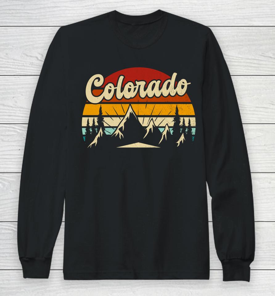 Colorado Vintage Retro Mountains Mountaineer Usa Long Sleeve T-Shirt