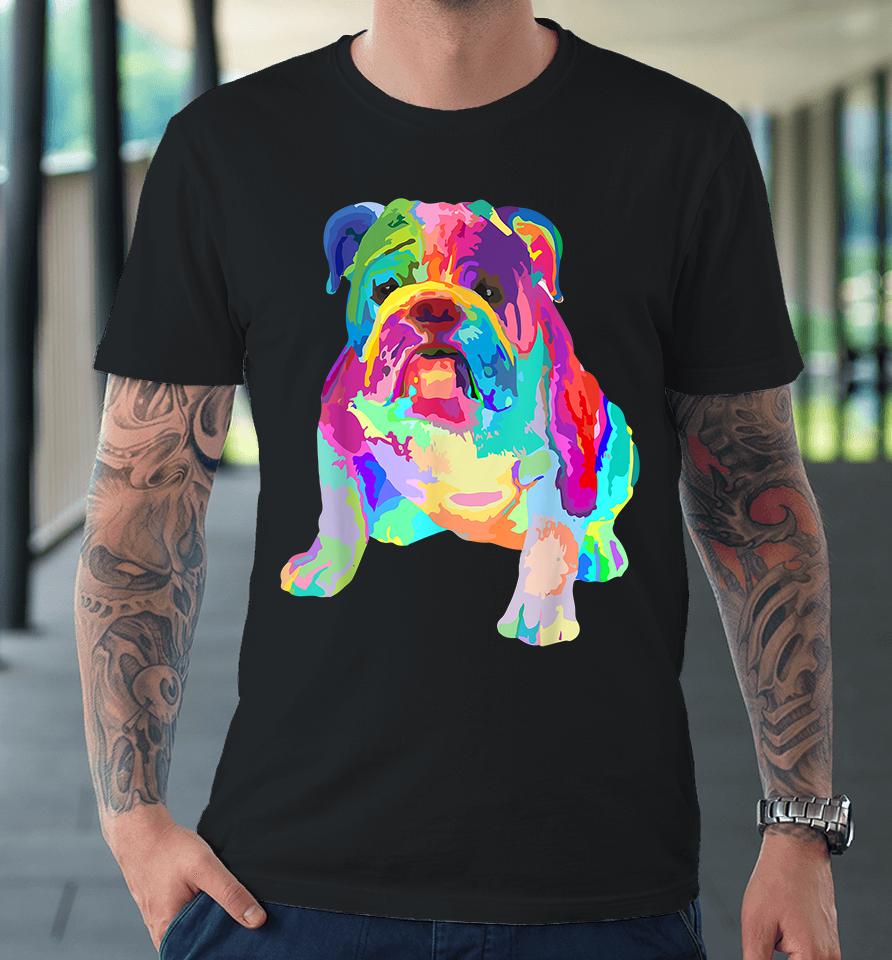 Colorful English Bulldog Premium T-Shirt