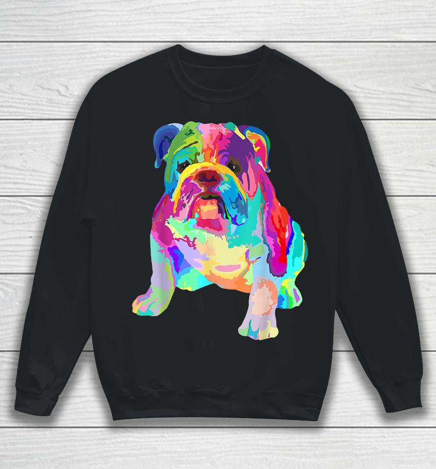 Colorful English Bulldog Sweatshirt
