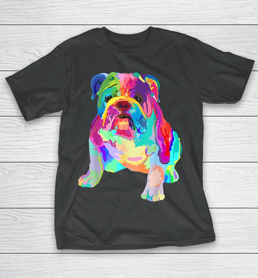 Colorful English Bulldog T-Shirt